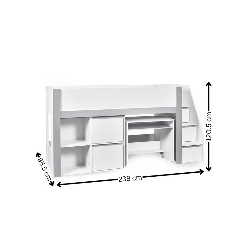Gaia White Mid-Sleeper