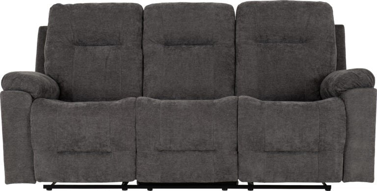Guildford 3 Seater Recliner Sofa Grey Fabric - image 4