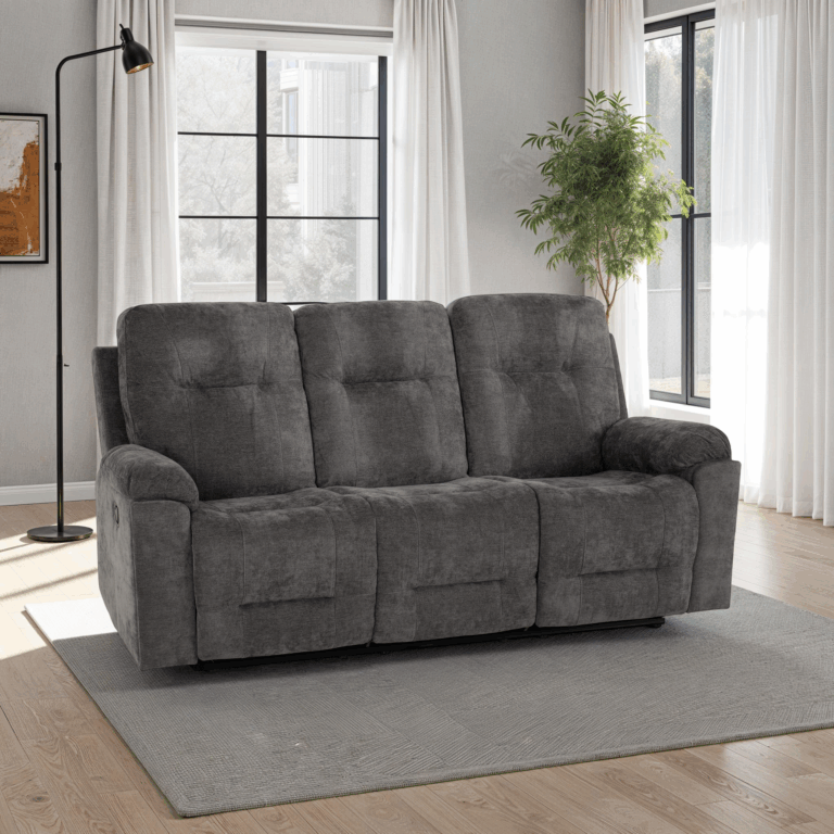 Guildford 3+2 Recliner Suite Grey Fabric - image 4