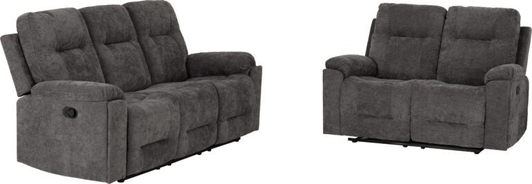 Guildford 3+2 Recliner Suite Grey Fabric - image 3