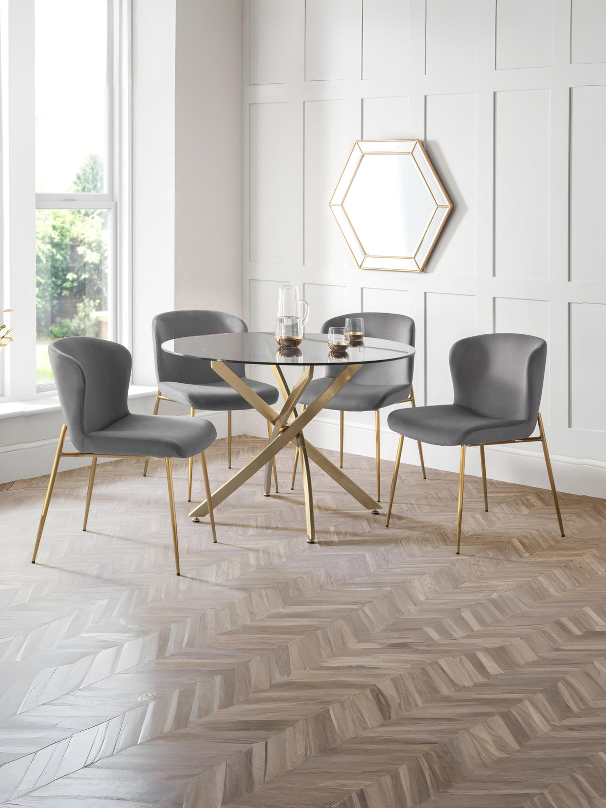 Set Of 2 Harper Dining Chairs - Grey