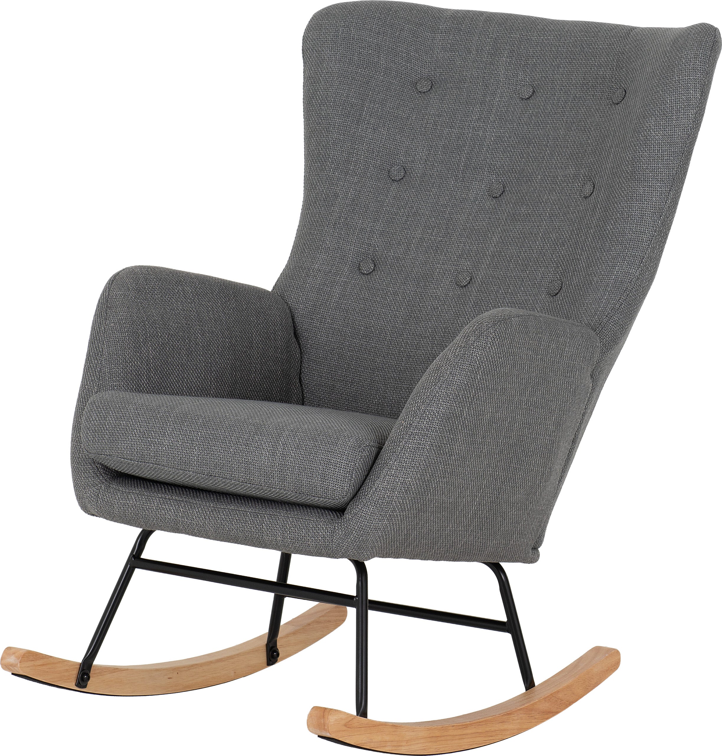 Hayden Rocking Chair Dark Grey Fabric