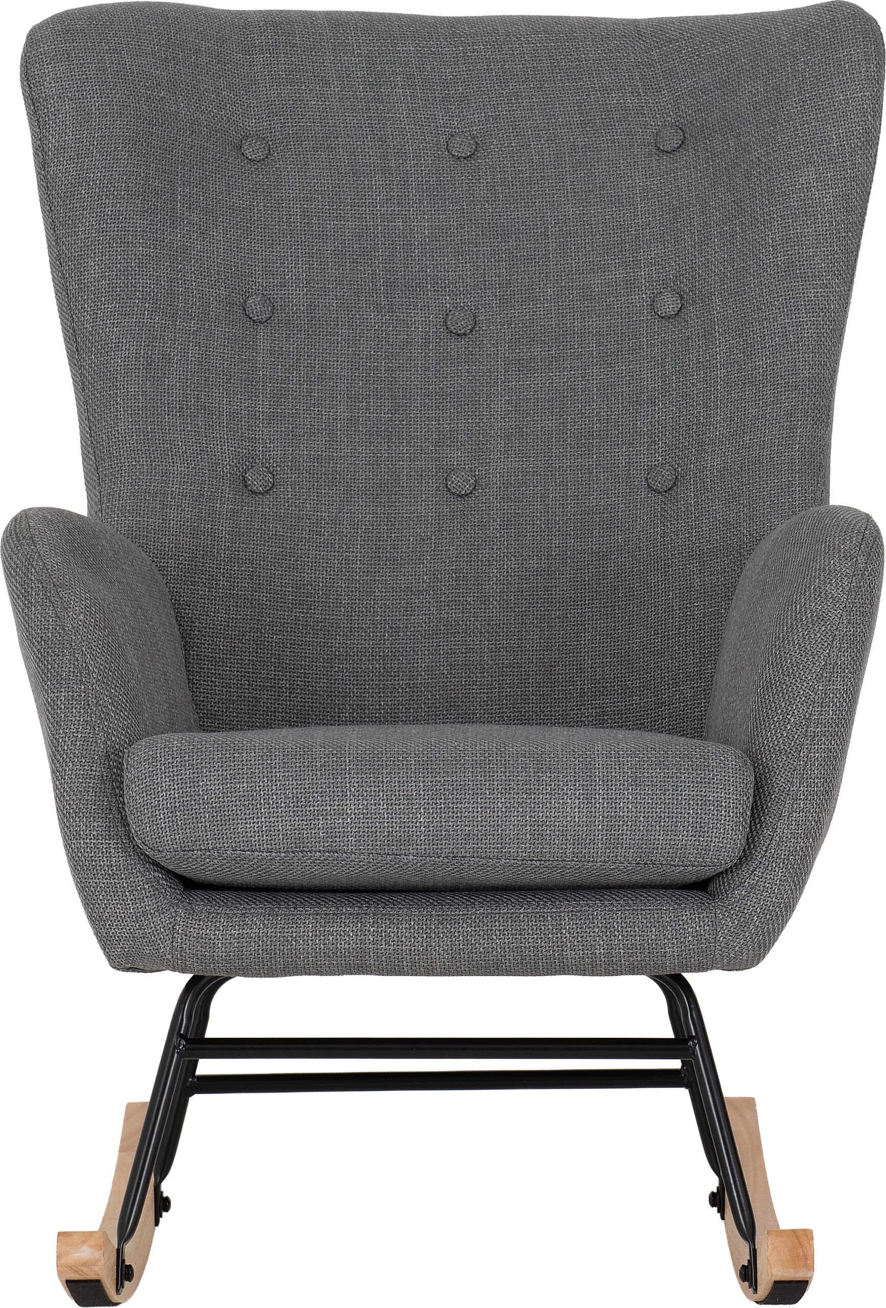 Hayden Rocking Chair Dark Grey Fabric