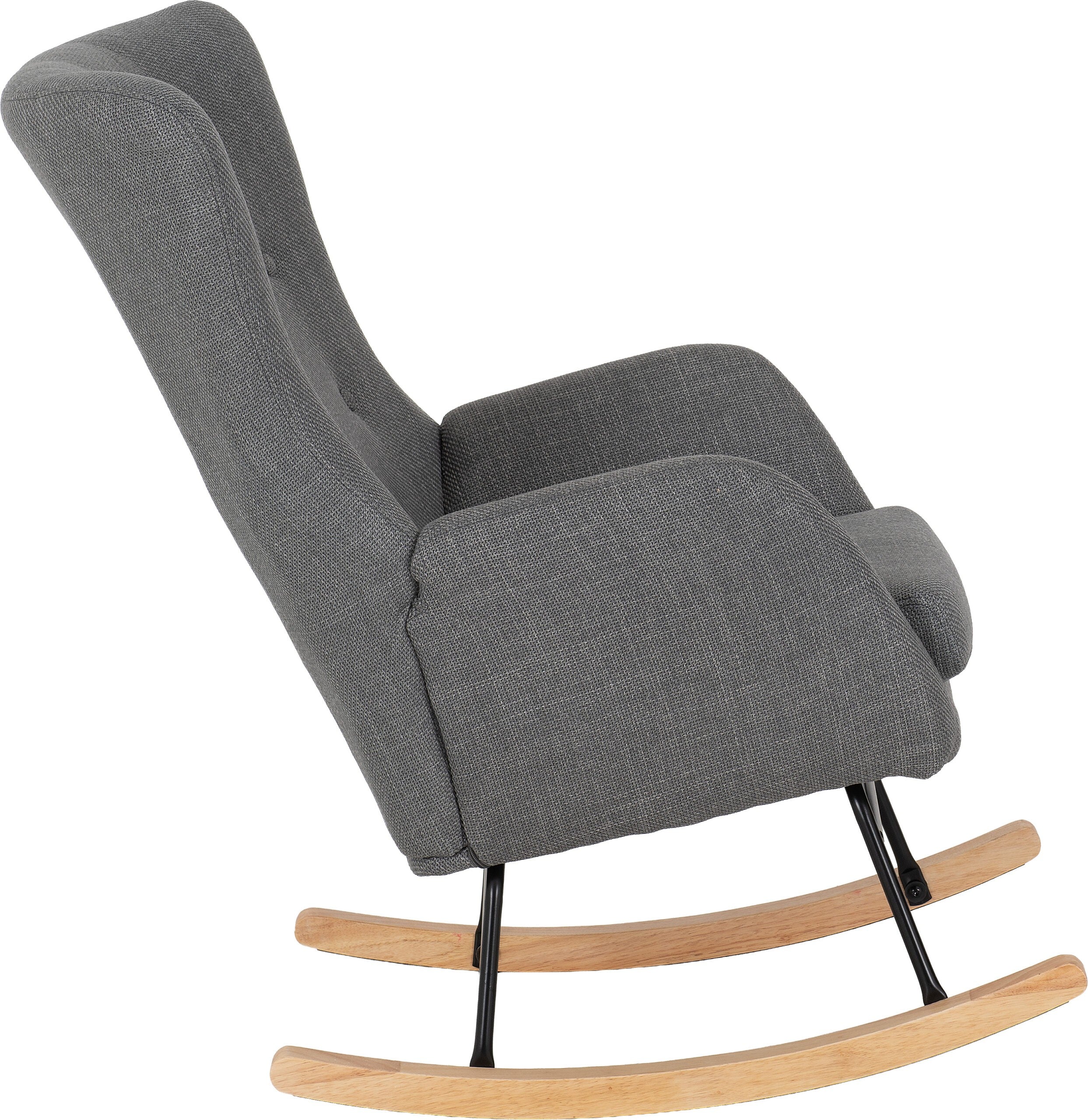 Hayden Rocking Chair Dark Grey Fabric