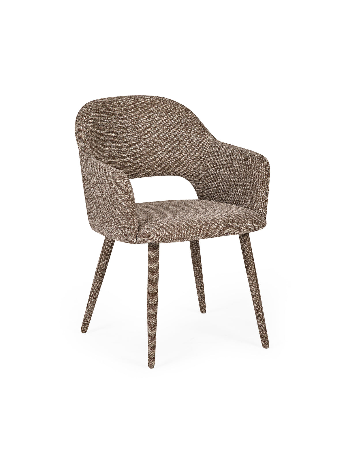 Hazel Upholstered Dining Chairs (Set of 2) - Taupe Textured Fabric