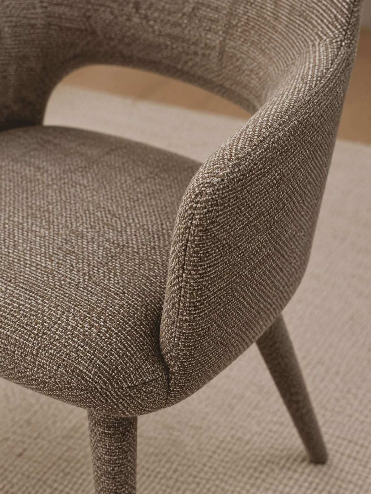 Hazel Upholstered Dining Chairs (Set of 2) - Taupe Textured Fabric