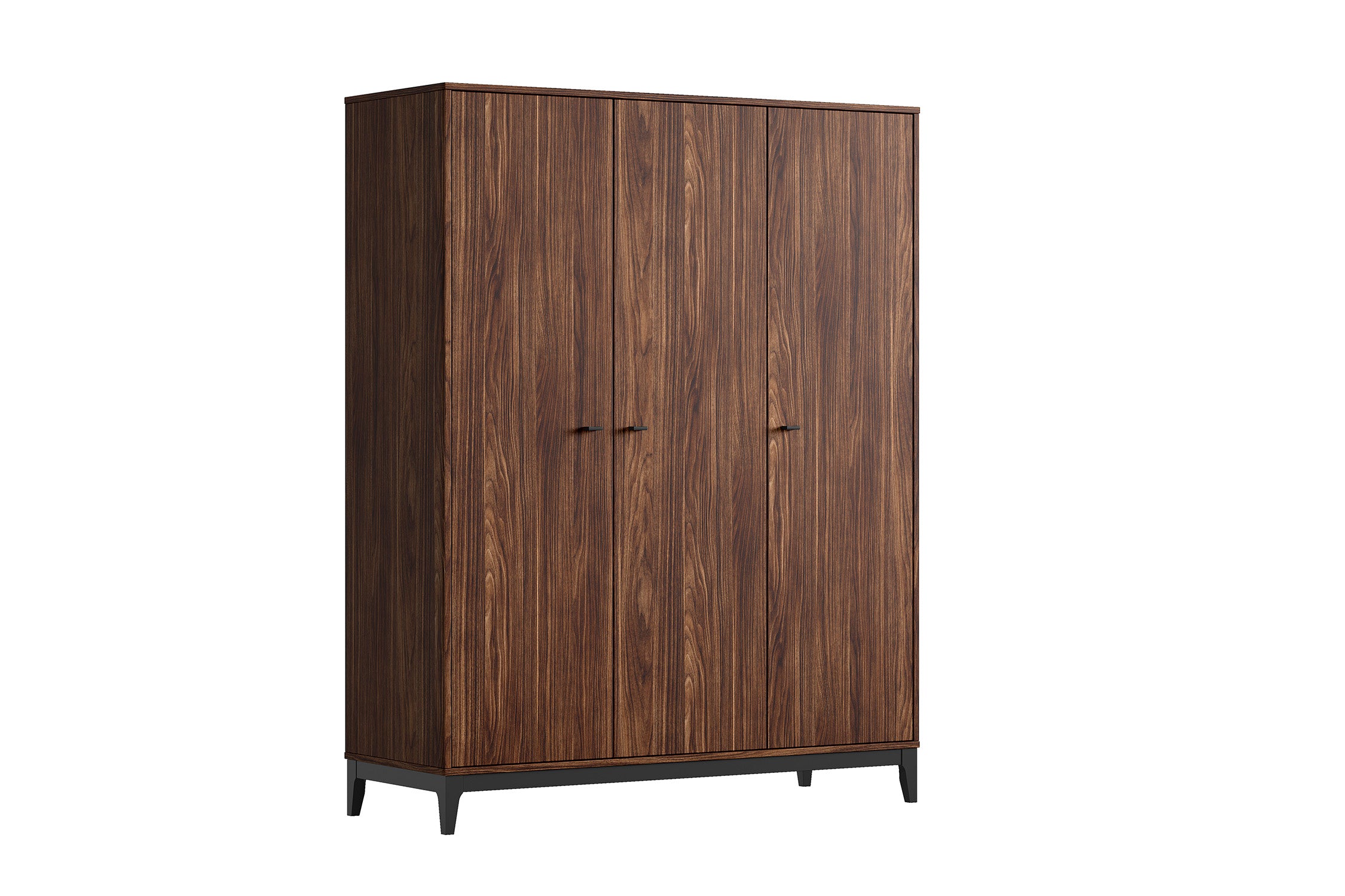 Ilyas 3 Door Wardrobe Walnut