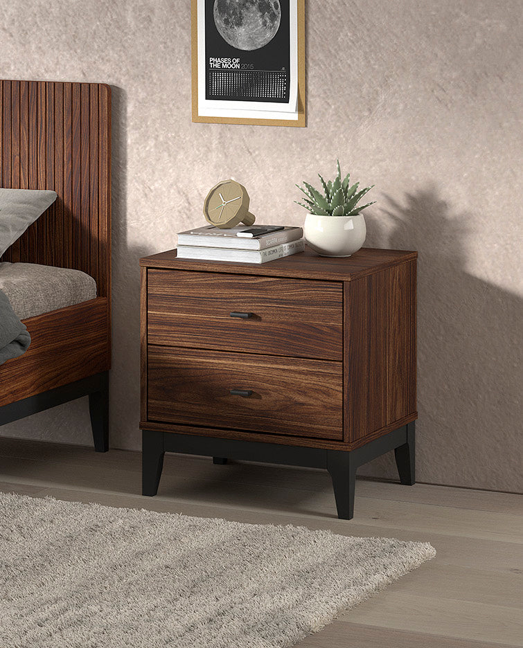 Ilyas Nightstand Walnut