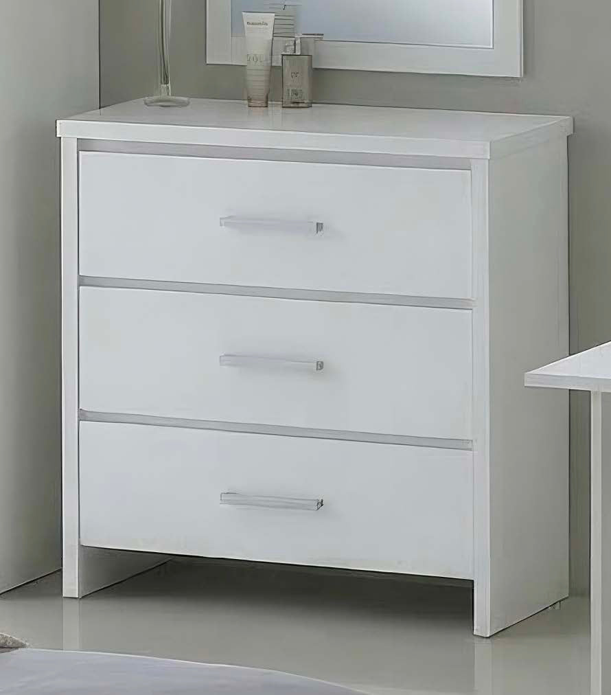 Jackson 3 Drawer Chest White