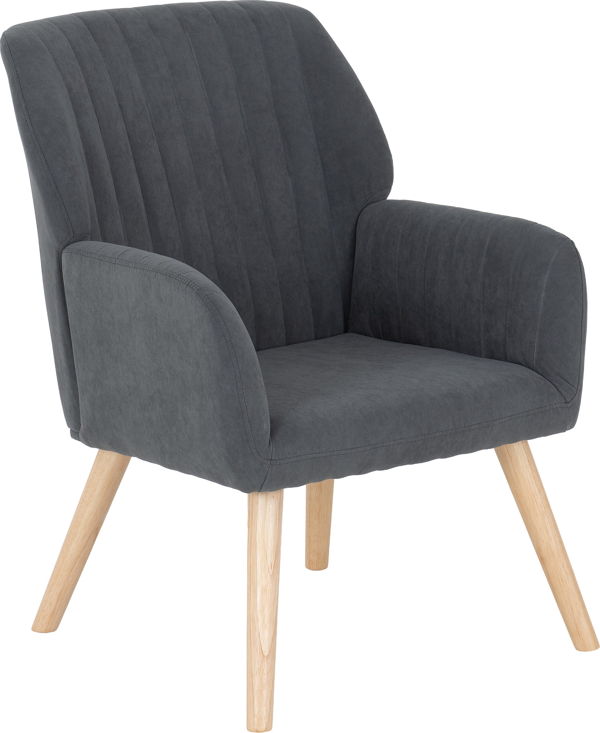 Jordan Occasional Chair Dark Grey Velvet Fabric