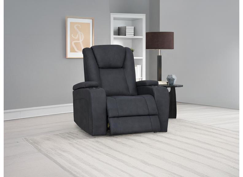 Jesse Graphite Fabric Powered Reclining Armchair