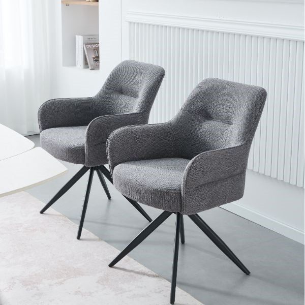 Kirsten Dining Chair Grey Fabric