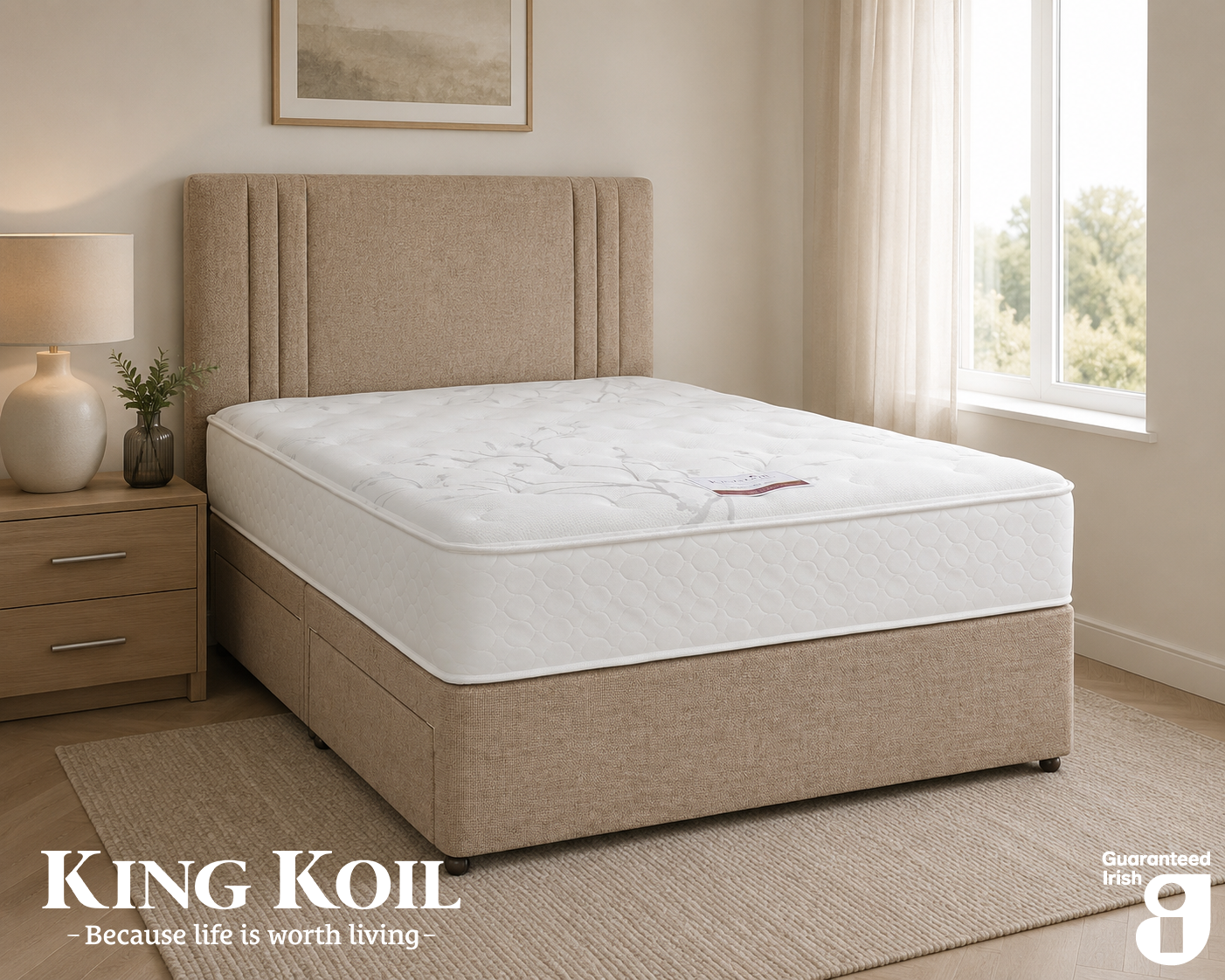 King Koil Mercury 6 ft Divan – Pocket Spring Mattress with High-Loft Quilted Top