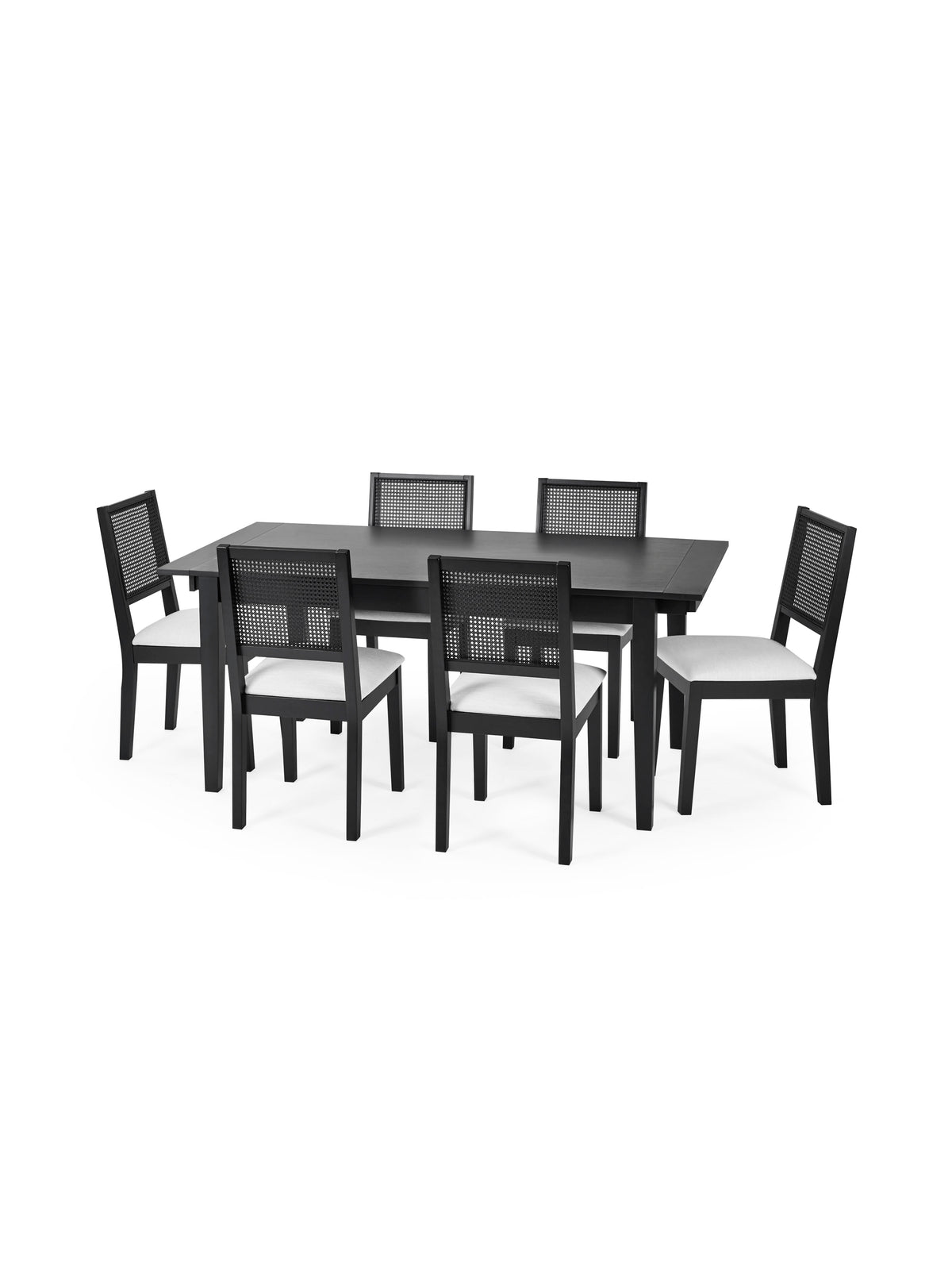 Knoxley Black Oak Rectangular 173-251cm Extending Dining Table