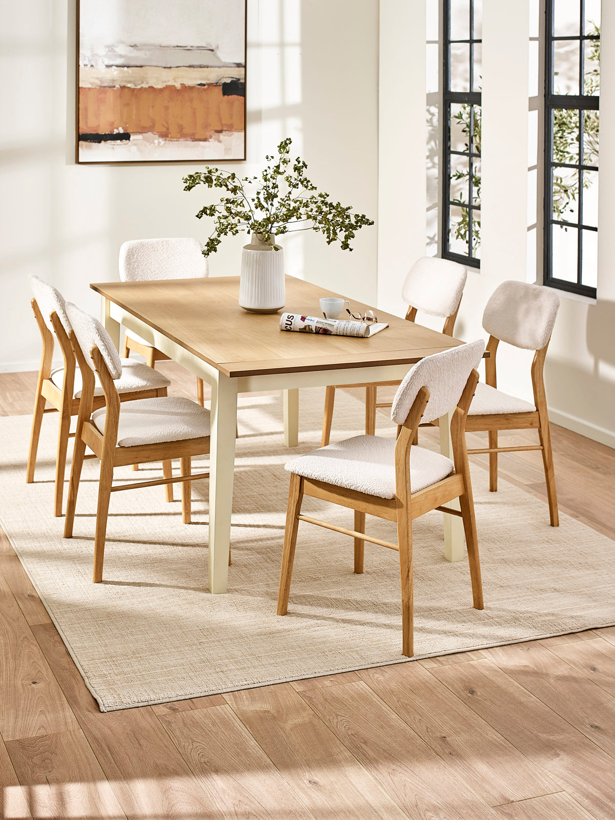 Larissa Natural Oak Effect 173-251cm Extending Dining Table