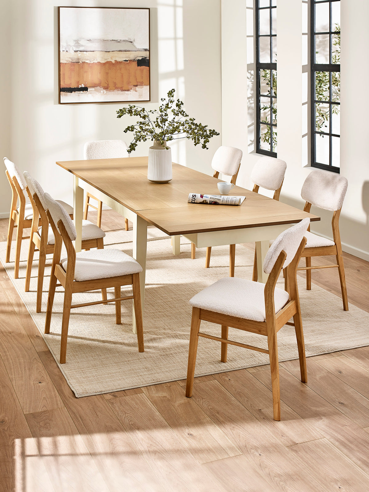 Larissa Natural Oak Effect 173-251cm Extending Dining Table
