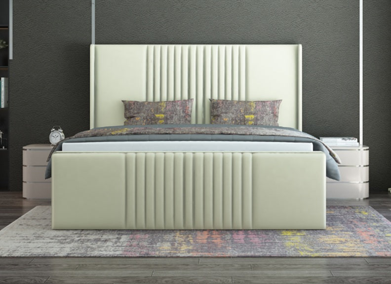 Larah Fabric Bed - end view
