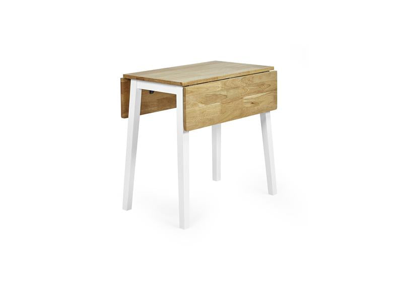 Linwood Compact Dining Table – White Lacquered with Oak Top (Pre-Order 114 cm Rectangular)