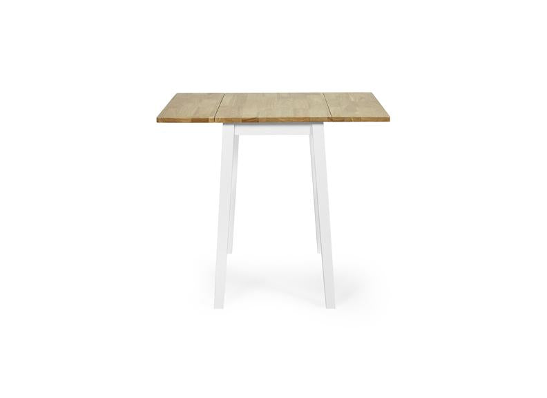 Linwood Compact Dining Table – White Lacquered with Oak Top (Pre-Order 114 cm Rectangular)