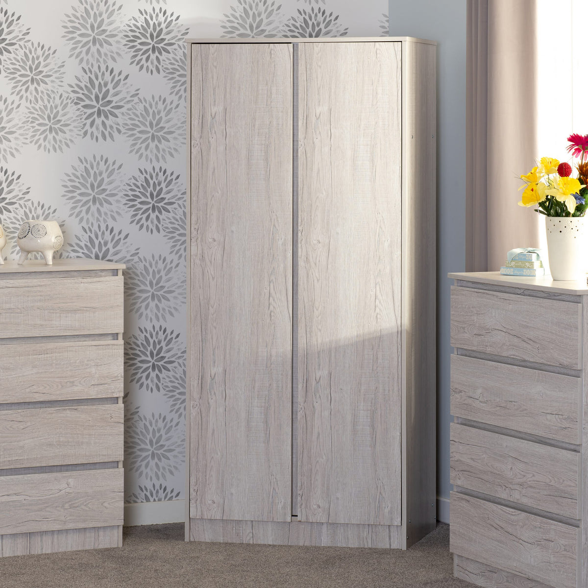 Malvern 2 Door Wardrobe Urban Snow