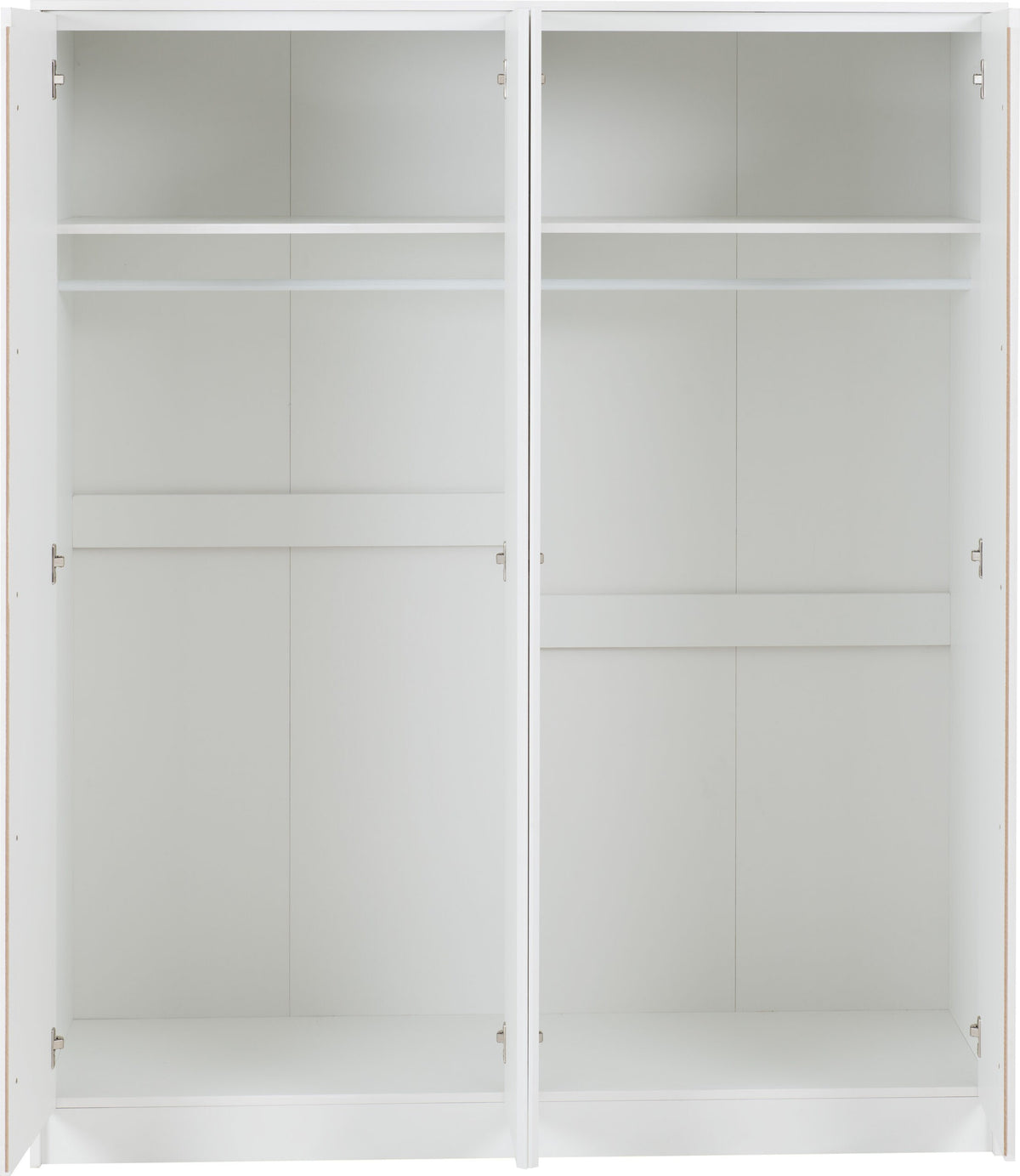 Malvern 4 Door Wardrobe White