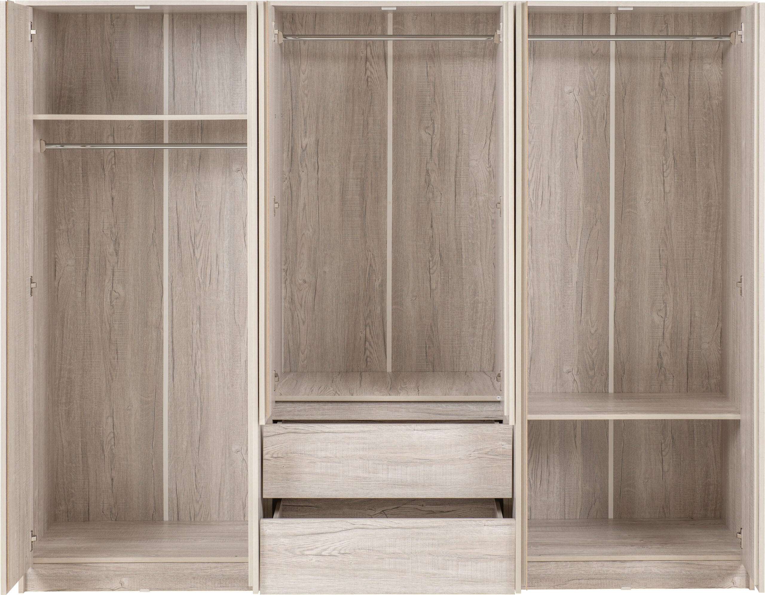 Malvern 6 Door 2 Drawer Wardrobe Urban Snow