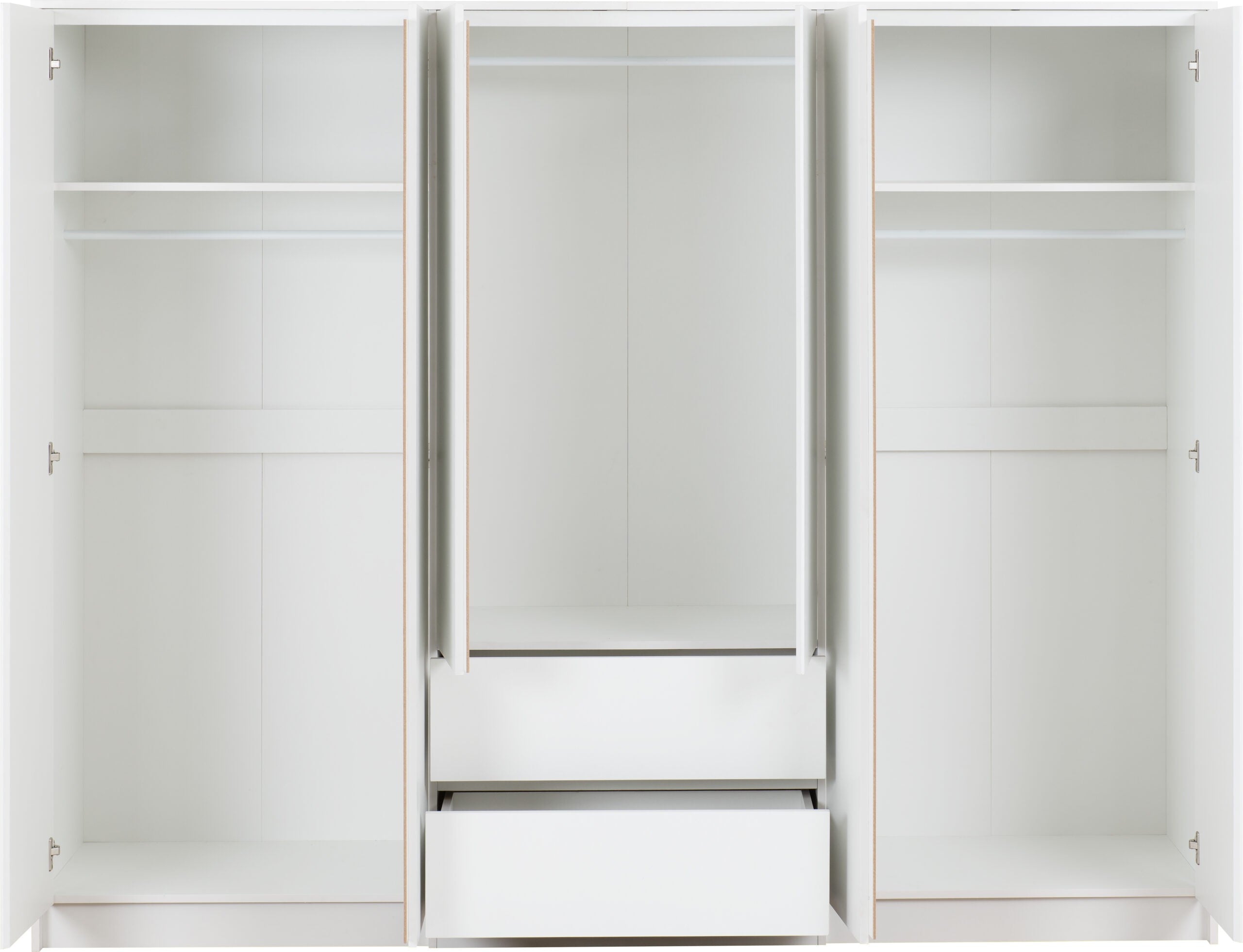 Malvern 6 Door 2 Drawer Wardrobe White