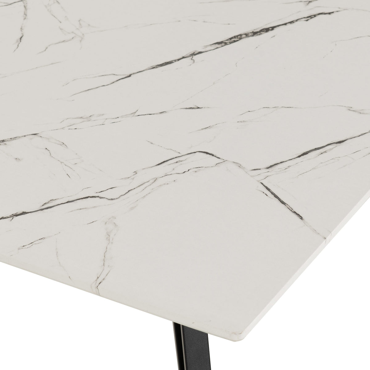 Marlow Coffee Table White Marble Effect/Black