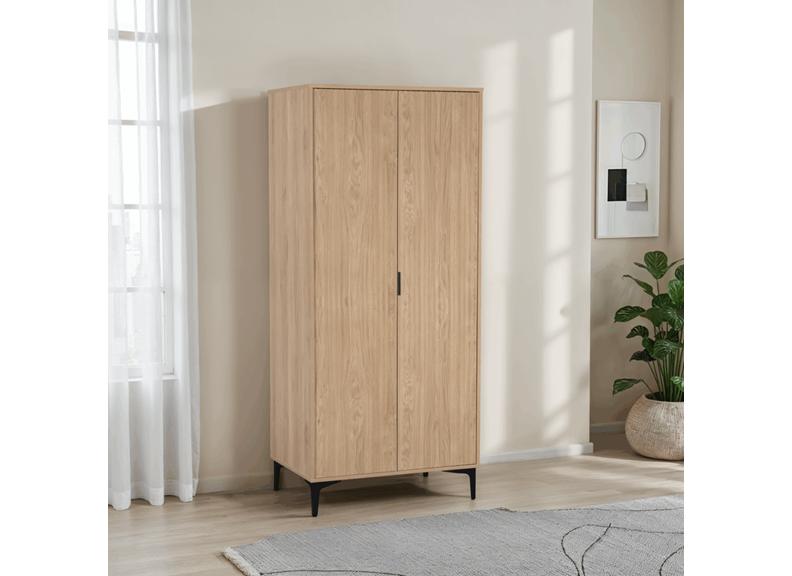 Miami Oak Two Door Wardrobe