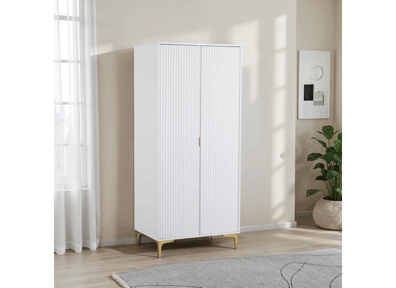 Miami White Two Door Wardrobe