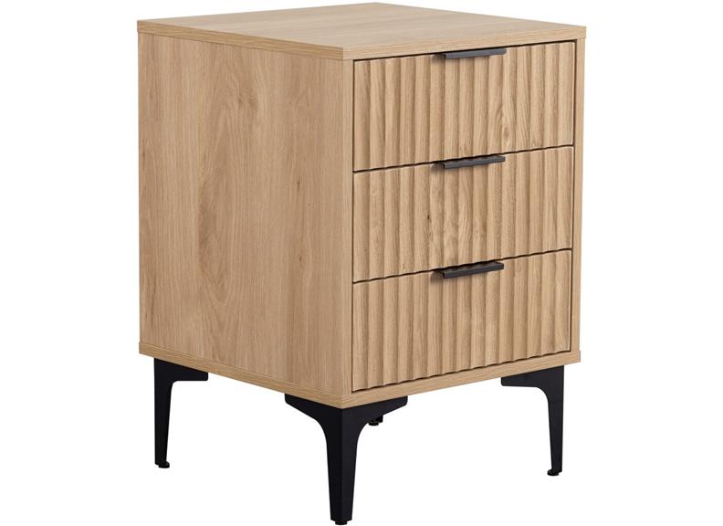 Miami Oak Three Drawer Bedside (PRE-ORDER FOR AUGUST)
