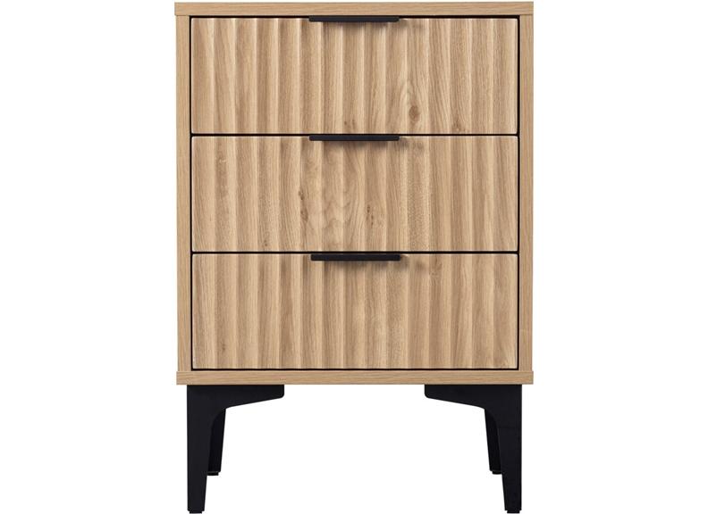 Miami Oak Three Drawer Bedside (PRE-ORDER FOR AUGUST)