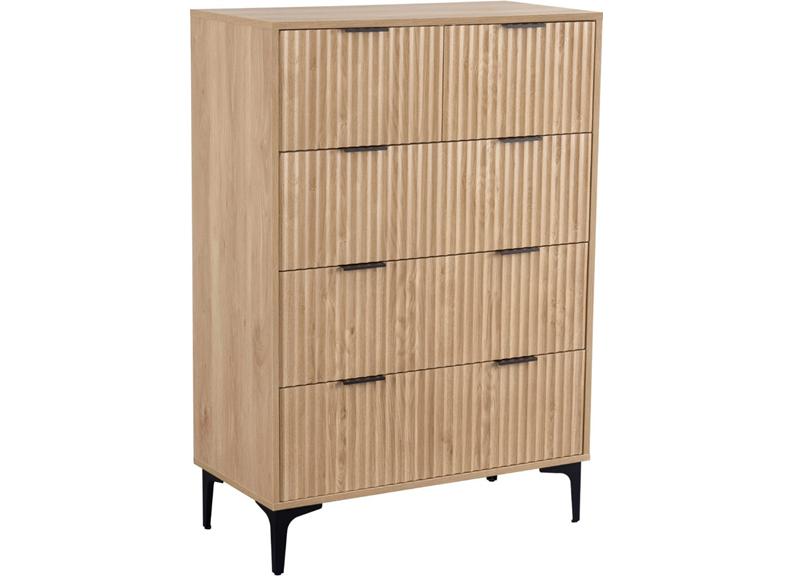 Miami Oak 2+3 Drawer Bedroom Chest (PRE-ORDER FOR AUGUST)