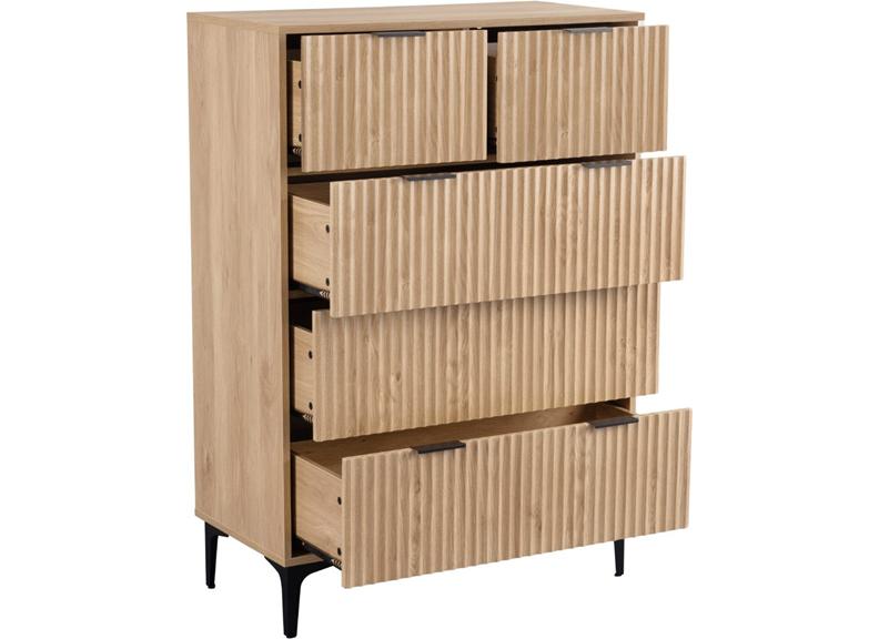 Miami Oak 2+3 Drawer Bedroom Chest (PRE-ORDER FOR AUGUST)