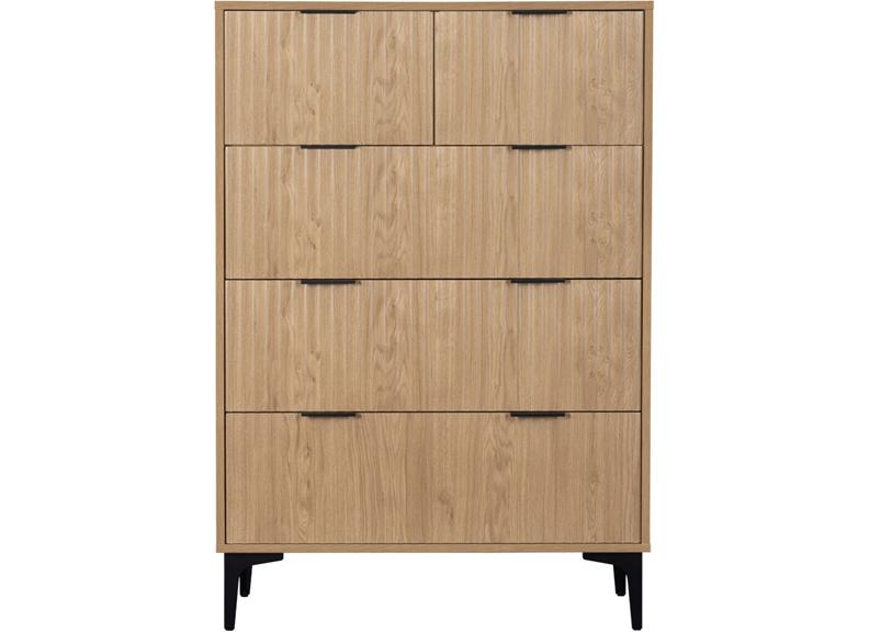 Miami Oak 2+3 Drawer Bedroom Chest (PRE-ORDER FOR AUGUST)