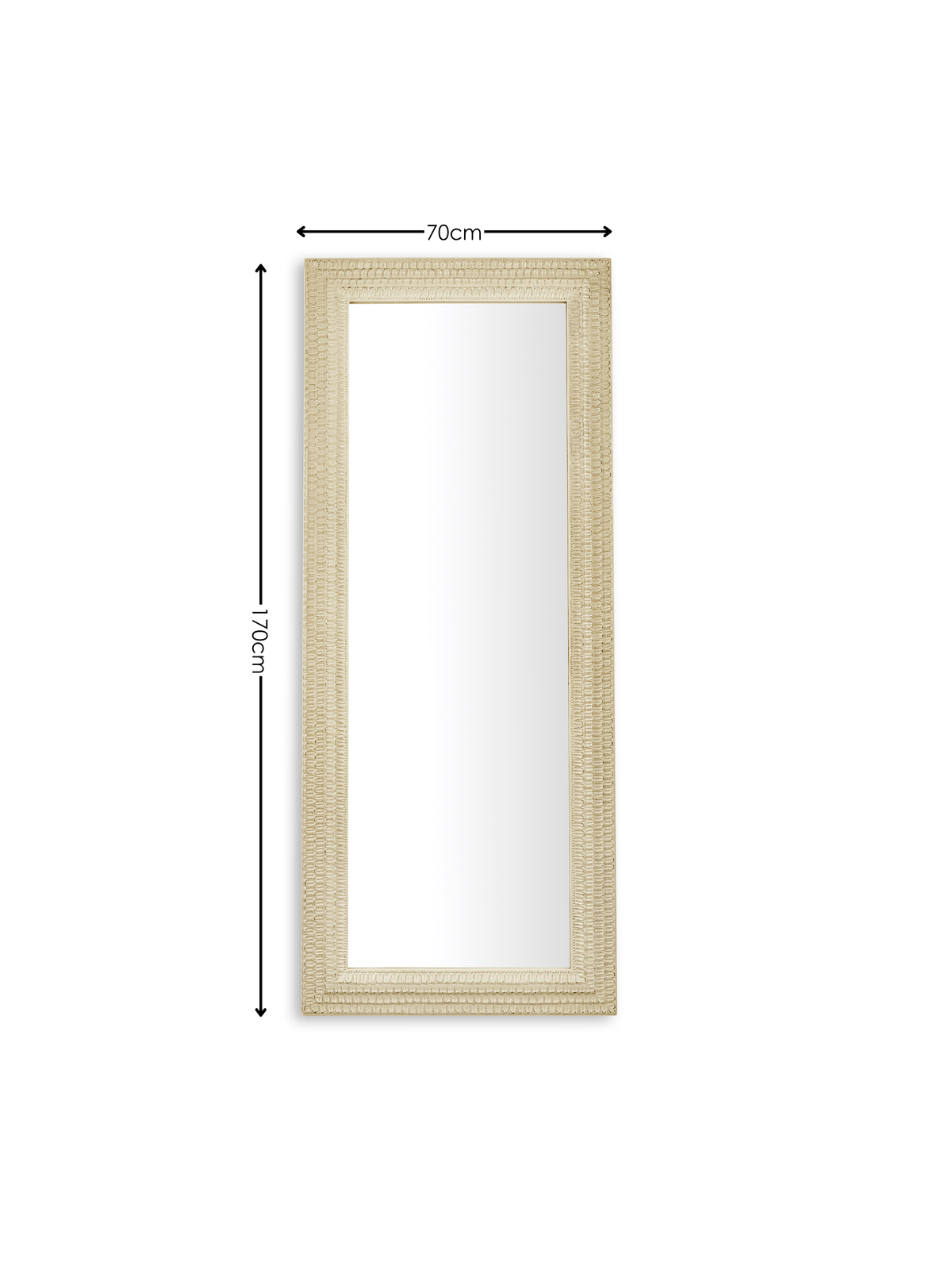 Alanis Full Length Rectangular Leaner Mirror - White
