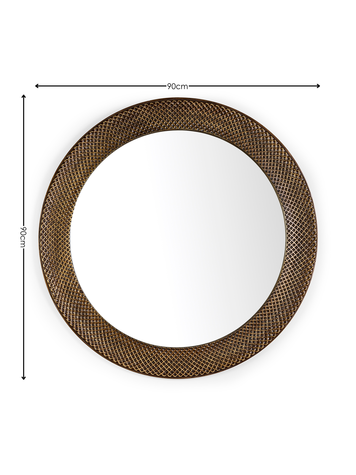 Iggy Round Wall Mirror - Brass Effect