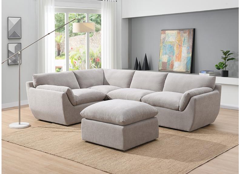 Malton Biscuit Fabric Ottoman (Pre-Order)