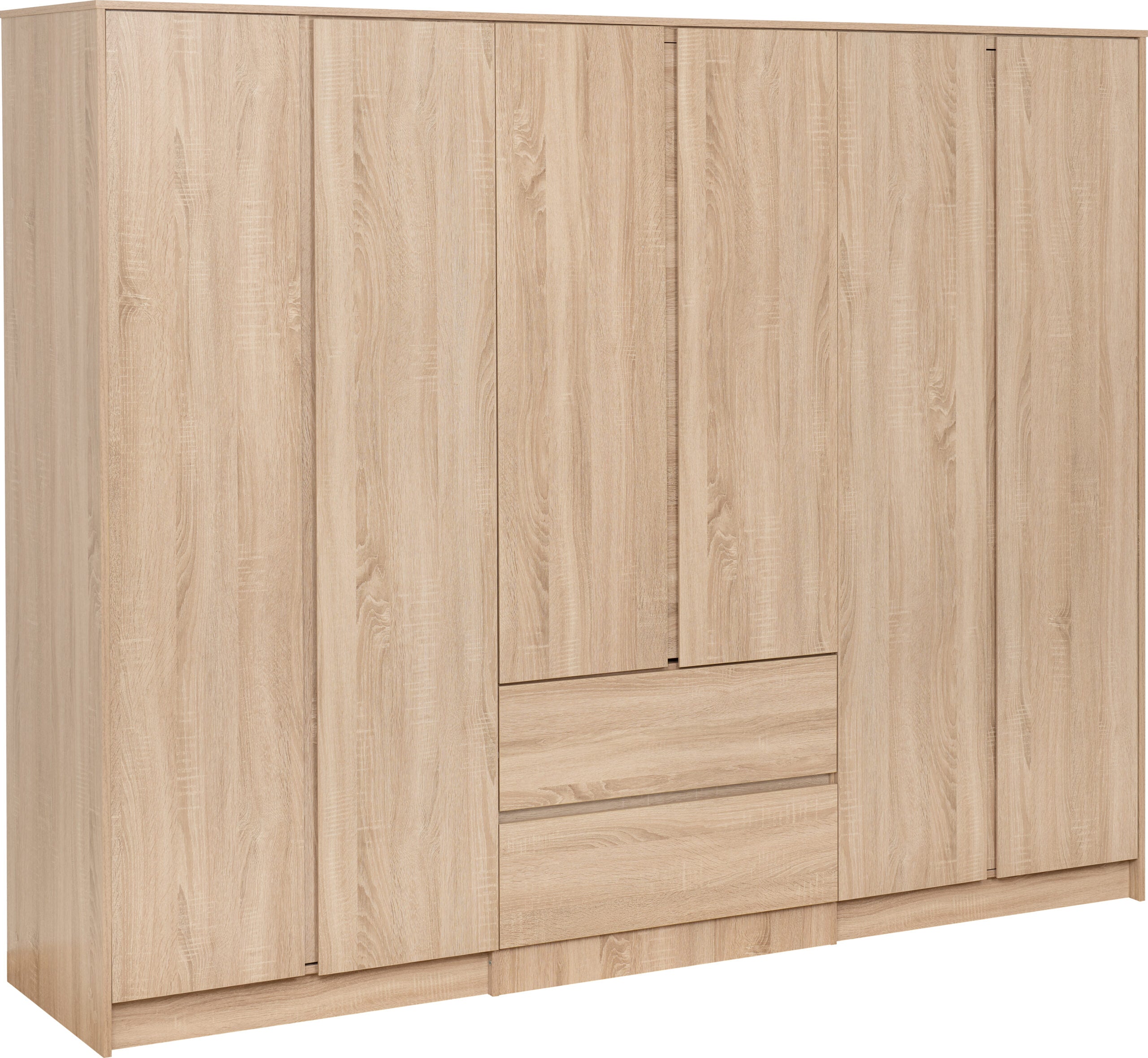 Malvern 6 Door 2 Drawer Wardrobe Sonoma Oak Effect