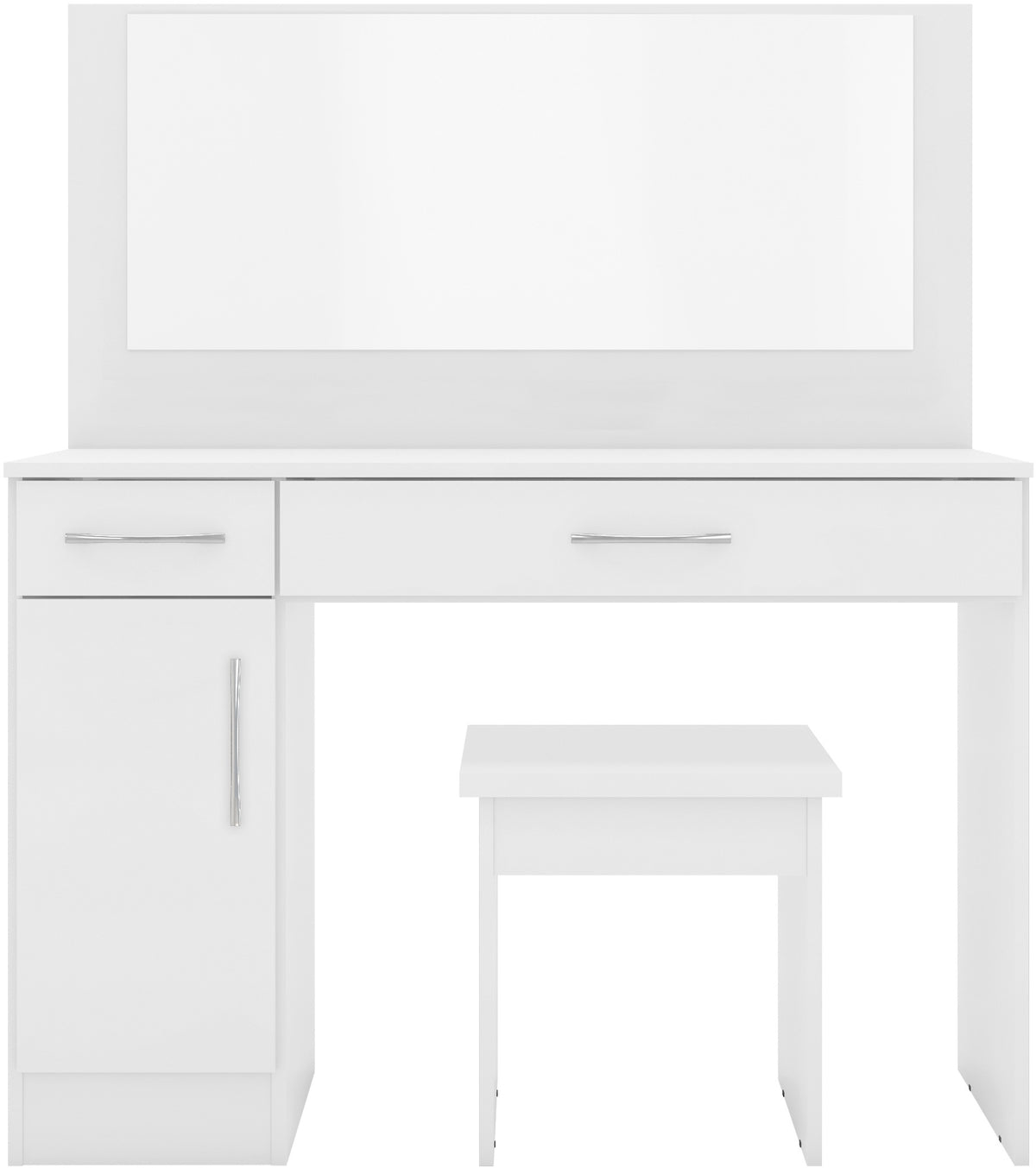 Nevada Vanity/Dressing Table Set White Gloss