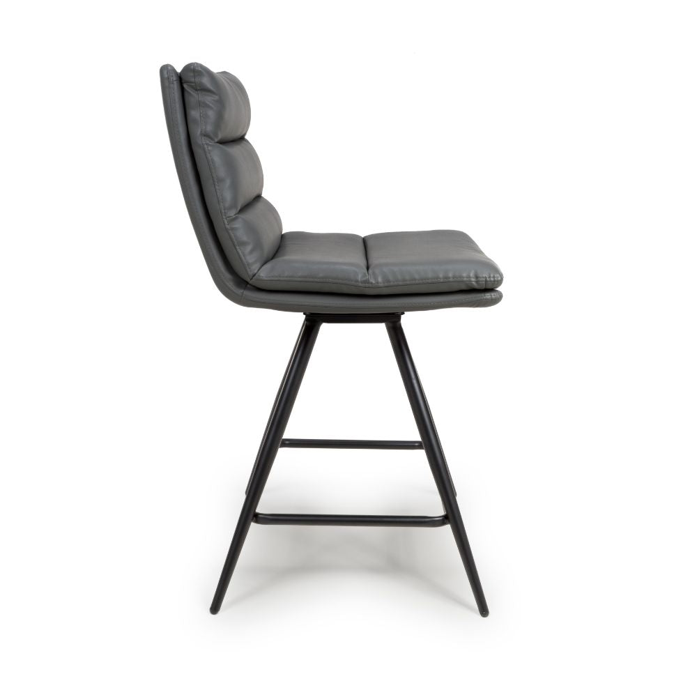 Nobo Swivel Counter Chair - Set of 2 - Grey - Image 4