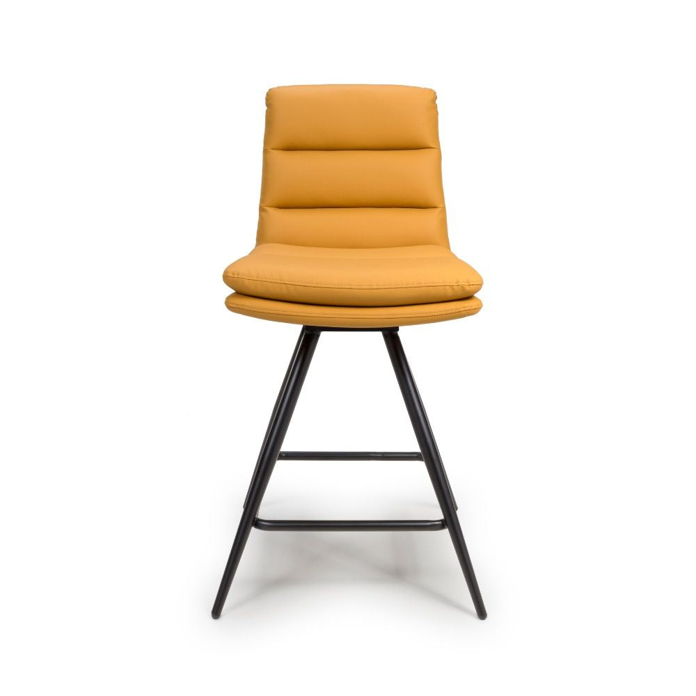 Nobo Swivel Counter Chair - Set of 2 - Ochre - Image 1