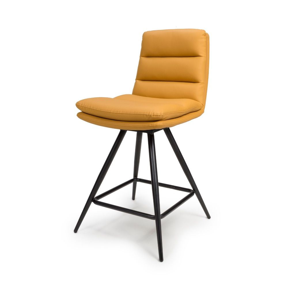 Nobo Swivel Counter Chair - Set of 2 - Ochre - Image 2