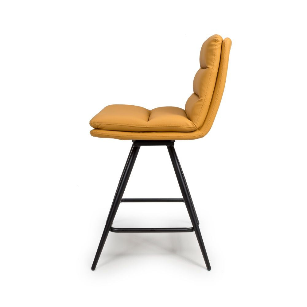 Nobo Swivel Counter Chair - Set of 2 - Ochre - Image 3