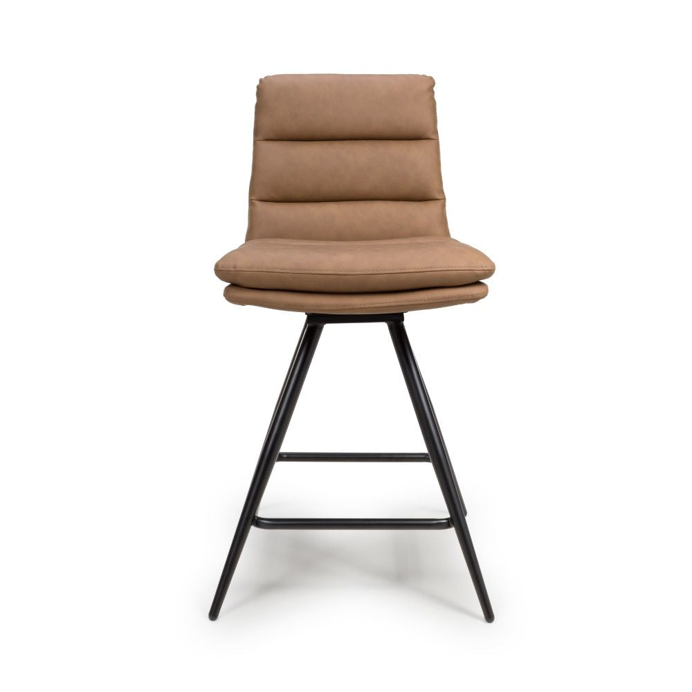Nobo Swivel Counter Chair - Set of 2 - Tan - Image 1
