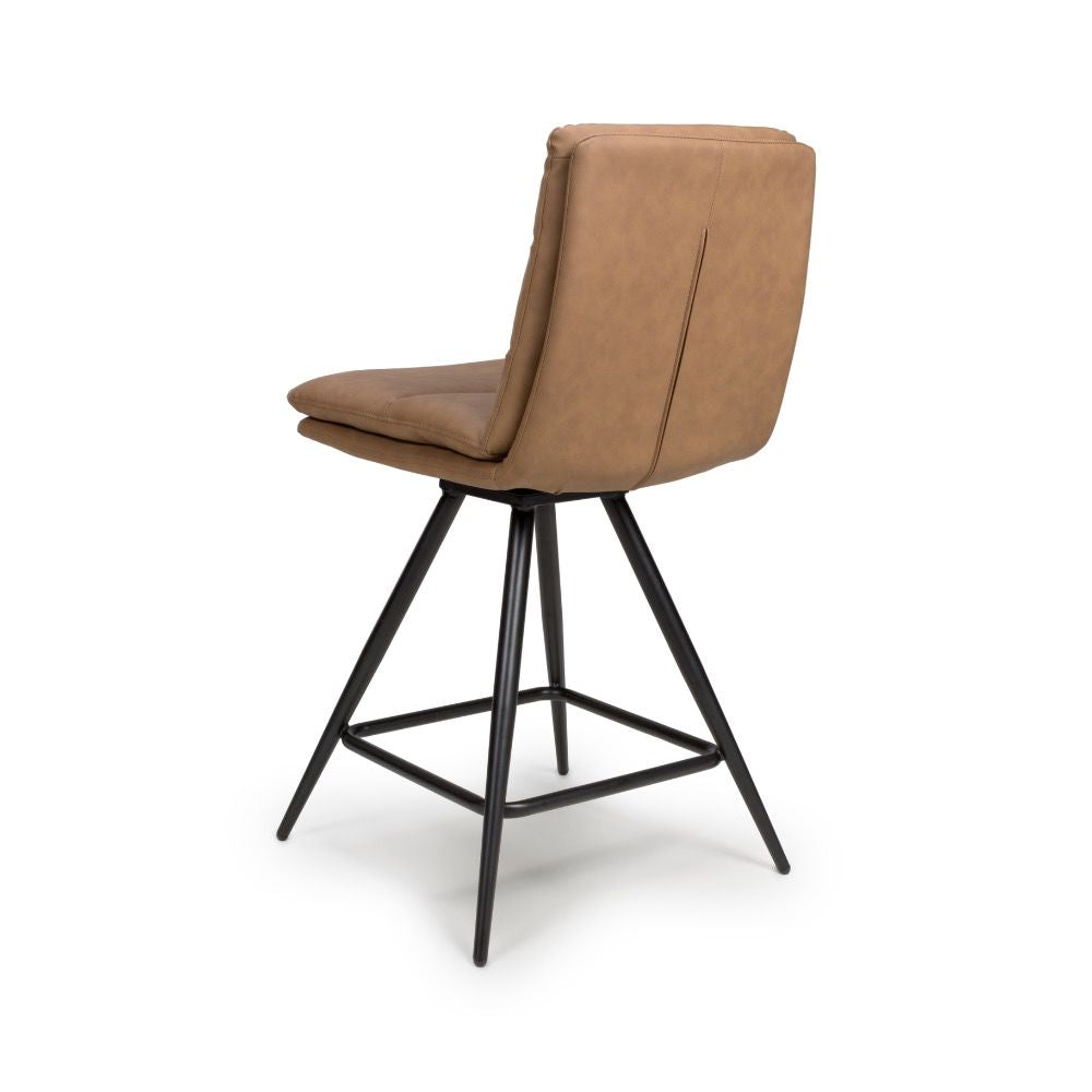 Nobo Swivel Counter Chair - Set of 2 - Tan - Image 3