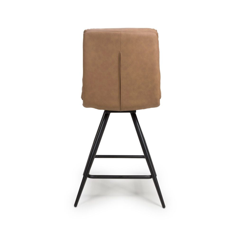 Nobo Swivel Counter Chair - Set of 2 - Tan - Image 4
