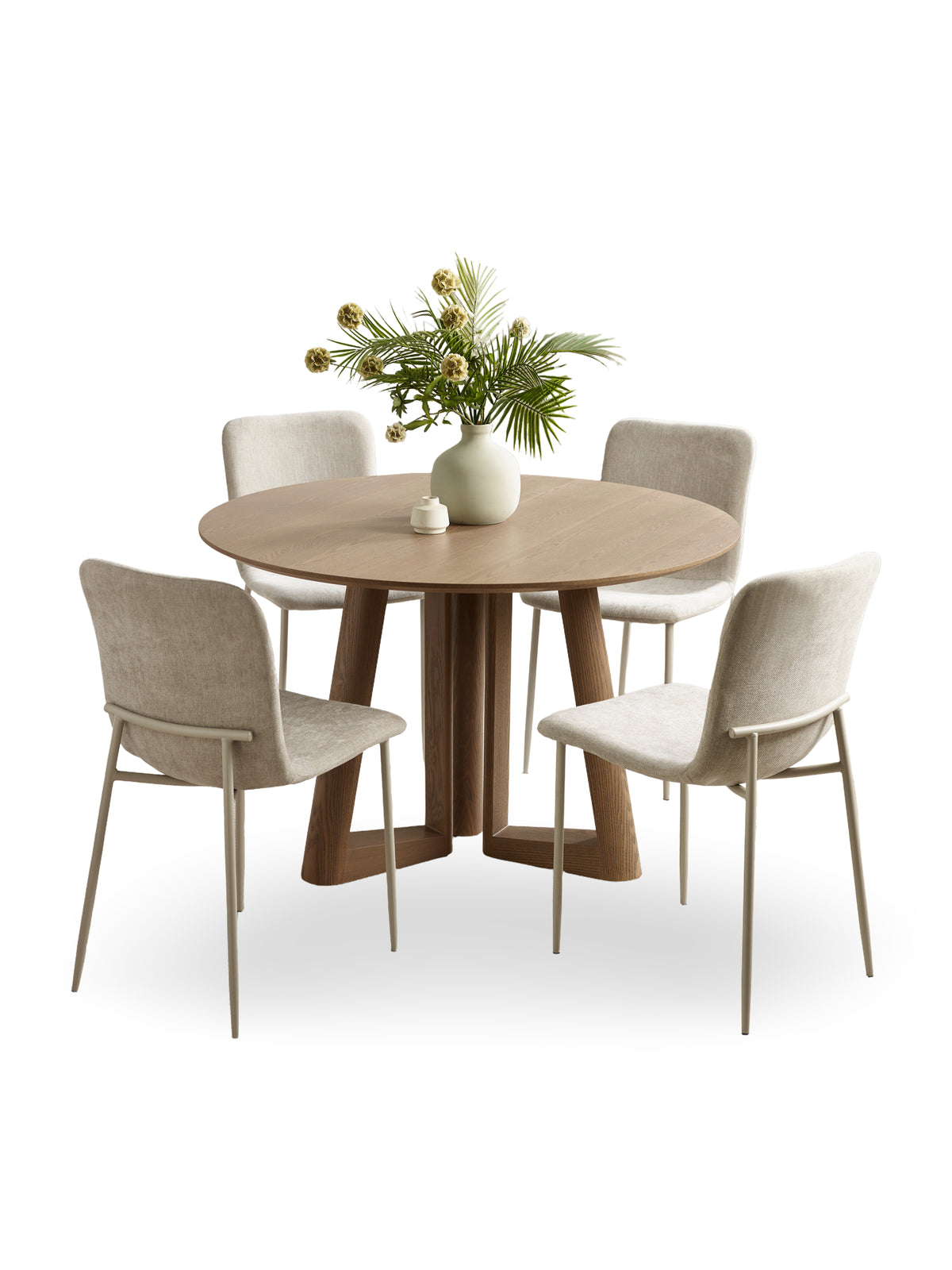 Nora Upholstered Dining Chair (Set of 4) - Cream Chenille