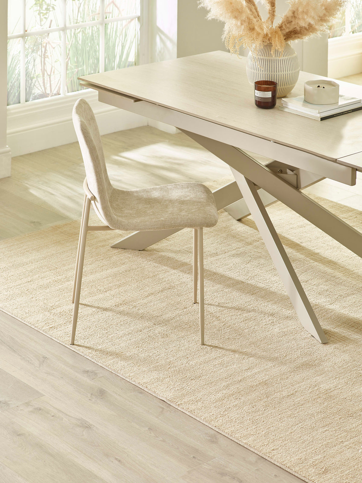 Nora Upholstered Dining Chair (Set of 4) - Cream Chenille