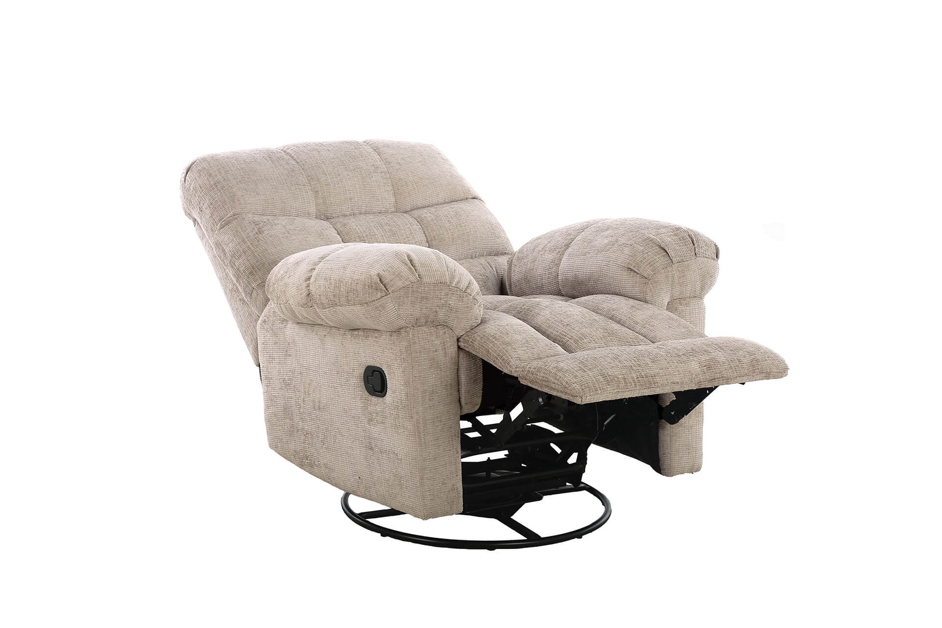 Nellie Glider Swivel Recliner – Latte with Lumbar Support